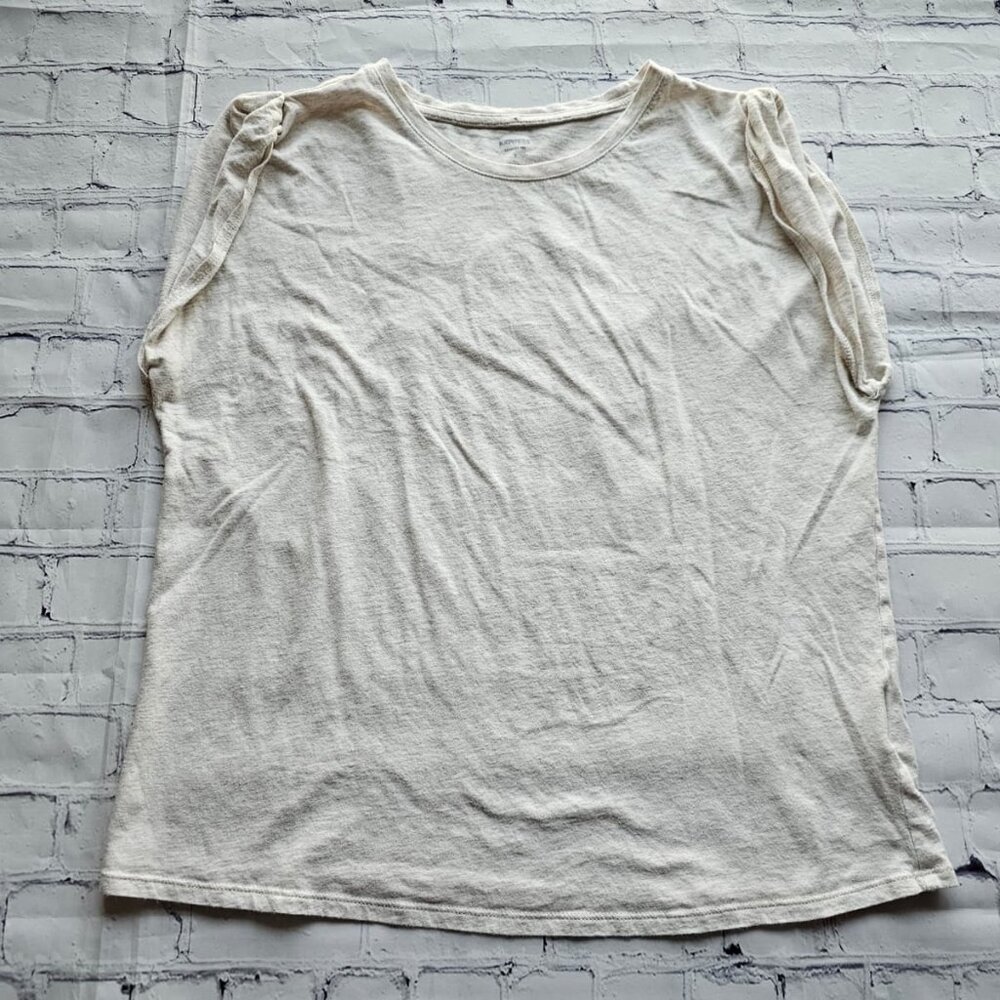 Express Skimming Tee Womens Small Beige‎ Supima Cotton Short Sleeve Top Preowned